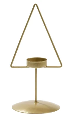 casaNOVA Teelichthalter XMAS TREE 20 cm goldfarbig