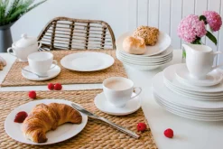 casaNOVA Teller flach MARINA weiß