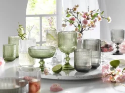 casaNOVA Trinkglas RIFFLE 465 ml grau