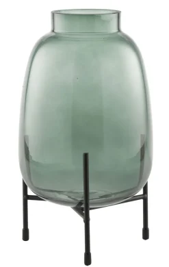 casaNOVA Vase 26,5 cm 2-teilig grün