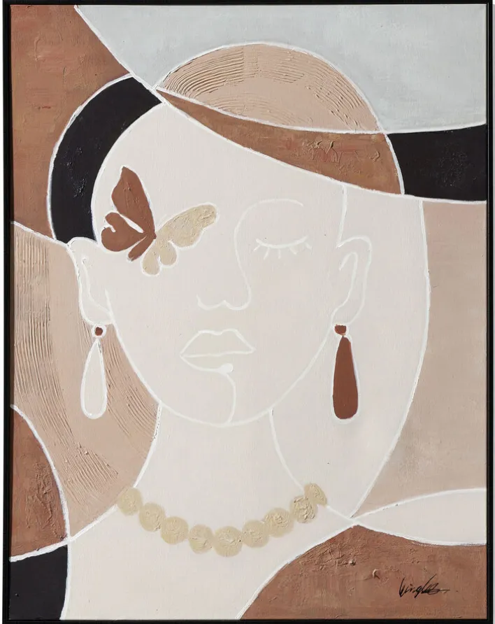 casaNOVA Wandgemälde Bild GESICHTER II 71,5 x 91,5 cm Leinwand/Kunststoffrahmen