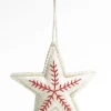 casanova Weihnachten Deko Anhänger Stern 16 cm beige-rot