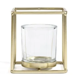 casaNOVA Windlicht 12 cm goldfarbig