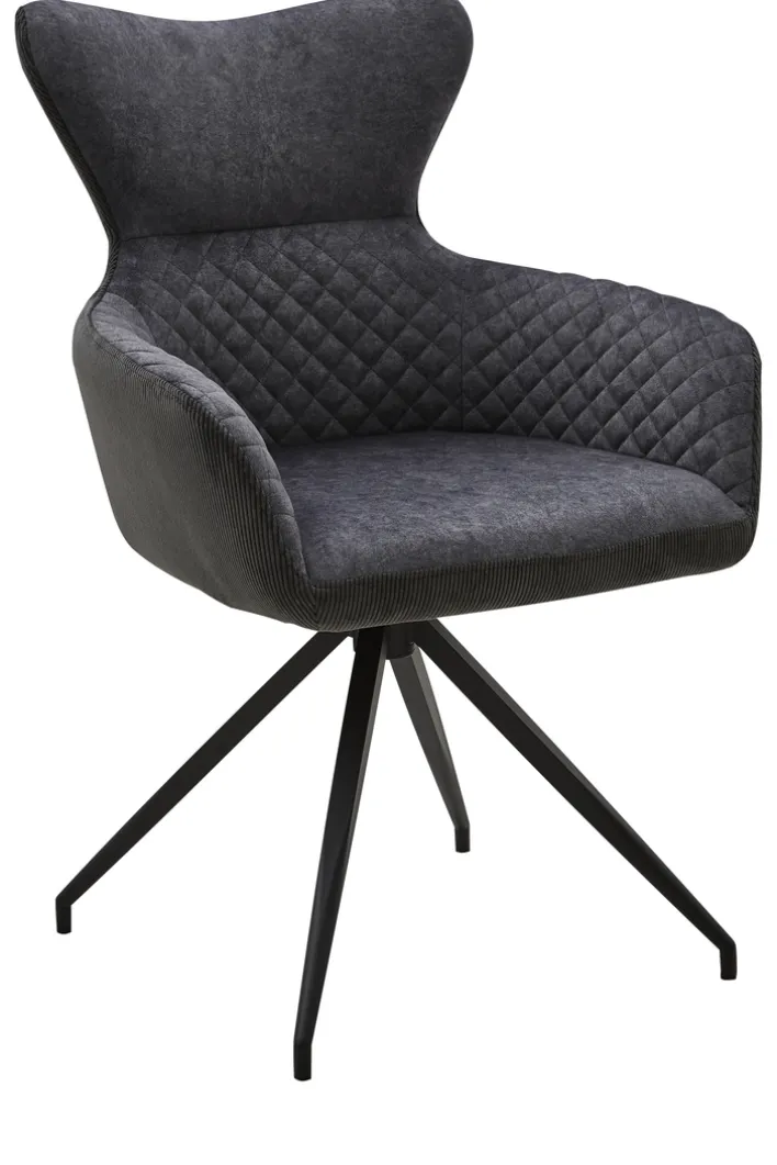 CASAVANTI Armlehnstuhl COMO grau/schwarz