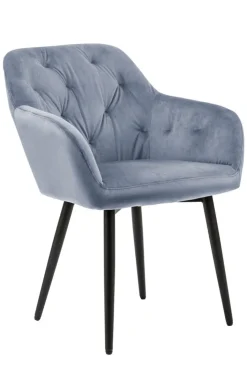 CASAVANTI Armlehnstuhl Samt hellgrau