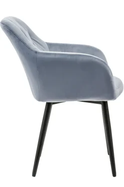 CASAVANTI Armlehnstuhl Samt hellgrau