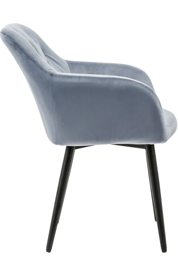 CASAVANTI Armlehnstuhl Samt hellgrau