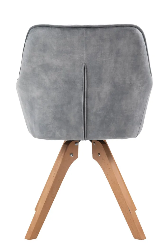 CASAVANTI Armlehnstuhl Samtvelours grau/braun