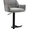 CASAVANTI Barstuhl mit Armlehnen BEA grau/schwarz