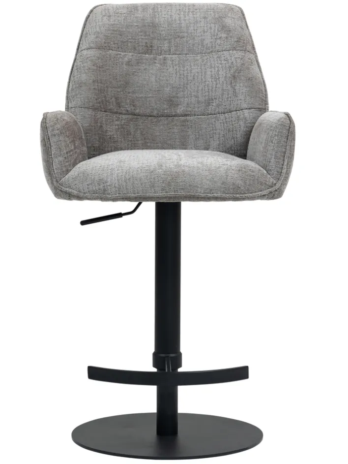 CASAVANTI Barstuhl mit Armlehnen BEA grau/schwarz