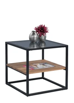 CASAVANTI Beistelltisch 50 x 50 x 50 cm Metall schwarz