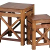 CASAVANTI Beistelltisch 2er-Set Sheesham braun