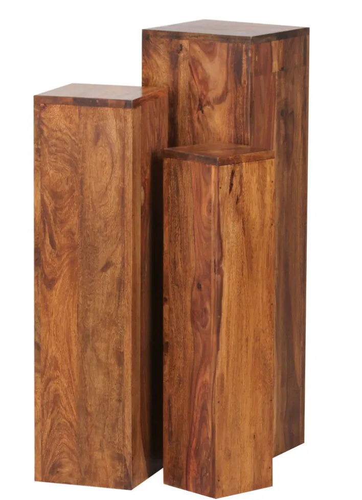 CASAVANTI Beistelltisch 3er-Set Sheesham braun