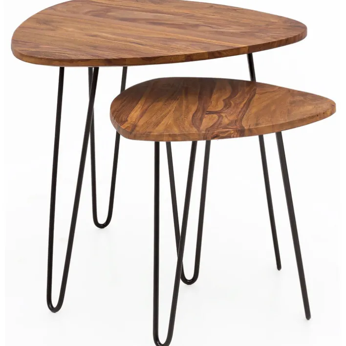 CASAVANTI Beistelltisch 2er-Set schwarz/braun