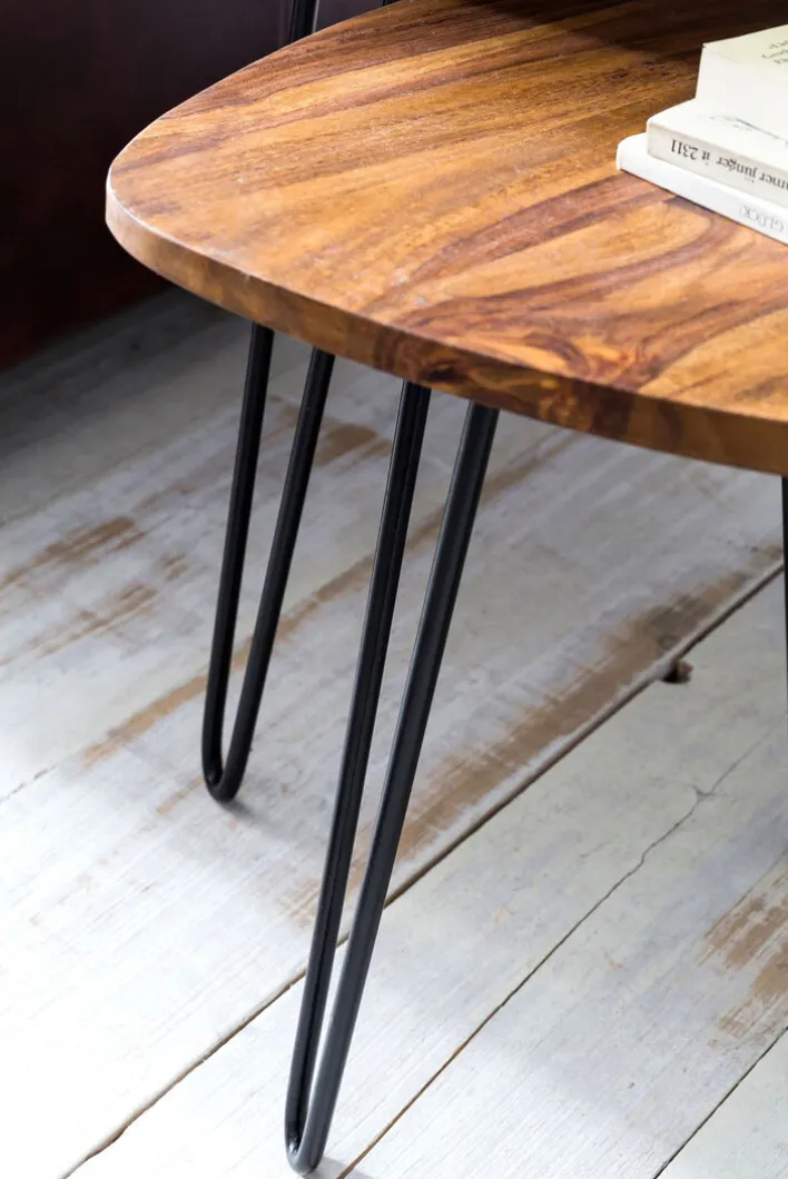 CASAVANTI Beistelltisch 2er-Set schwarz/braun