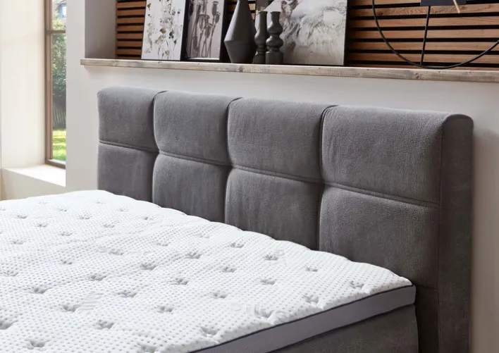 CASAVANTI Boxspringbett PORTAGE 180 x 200 cm grau