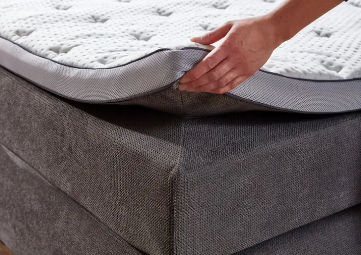 CASAVANTI Boxspringbett PORTAGE 180 x 200 cm grau