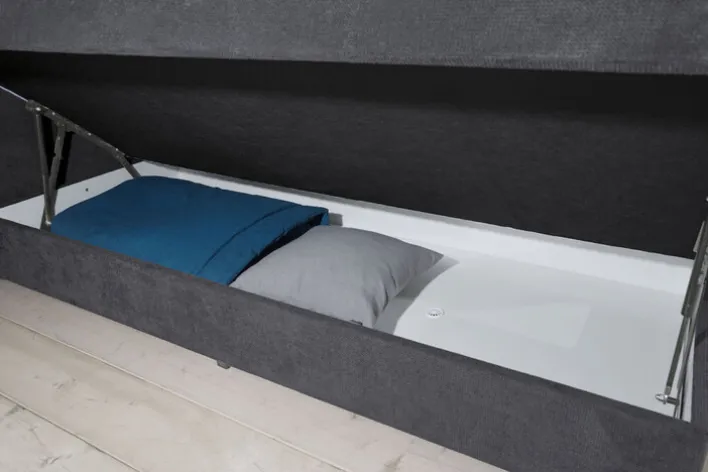 CASAVANTI Boxspringbett PORTAGE 180 x 200 cm grau