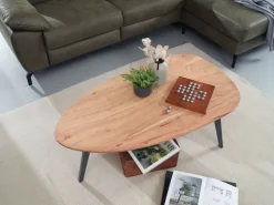 CASAVANTI Couchtisch 110 x 60 cm Anthrazit/ Akazie massiv