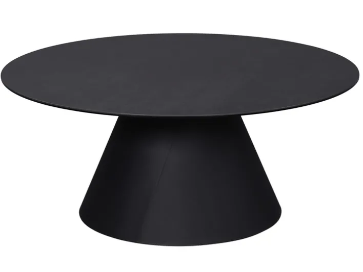 CASAVANTI Couchtisch 90 x 90 cm rund Glaskeramik bronzefarbig