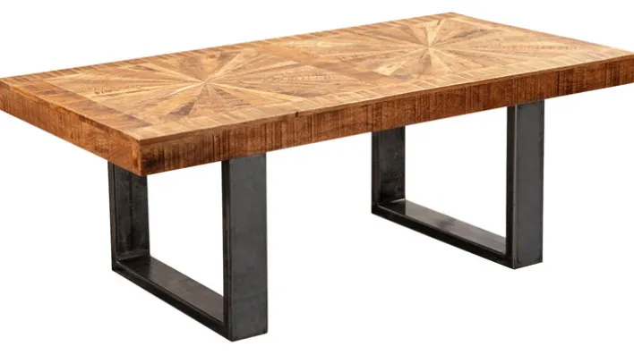 CASAVANTI Couchtisch 105 x 55 cm Grau/ Mango massiv