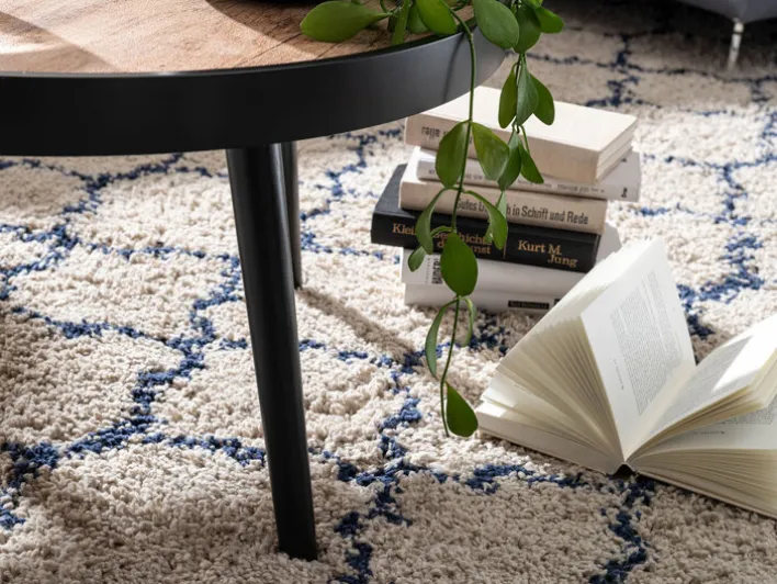 CASAVANTI Couchtisch rund 76 cm Schwarz/ Eiche