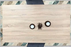 CASAVANTI Esstisch 160 x 90 cm Sonoma Eiche/schwarz