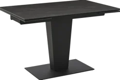 CASAVANTI Esstisch LAGO 120(180) x 80 cm Glaskeramik/schwarz