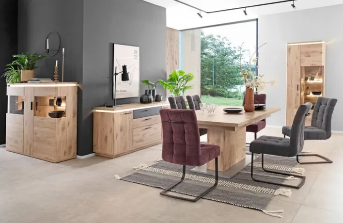 CASAVANTI Esstisch MODENA 180 - 280 x 100 cm Viking Oak