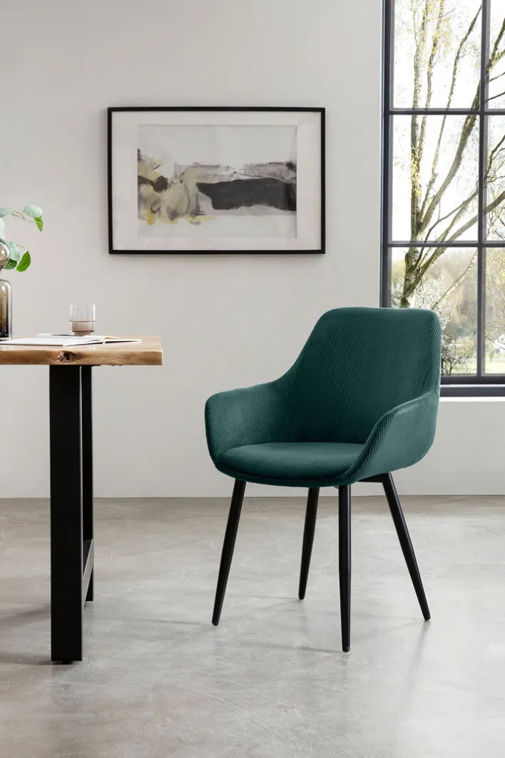 CASAVANTI Esszimmerstuhl 2er Set grün/schwarz