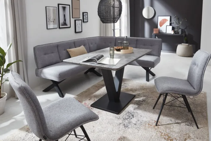 CASAVANTI Esszimmerstuhl MIA hellgrau/schwarz