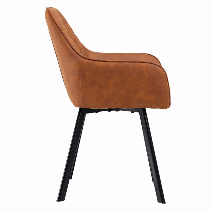 CASAVANTI Esszimmerstuhl 2er Set Mikrofaser braun