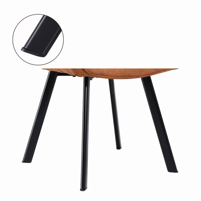 CASAVANTI Esszimmerstuhl 2er Set Mikrofaser braun