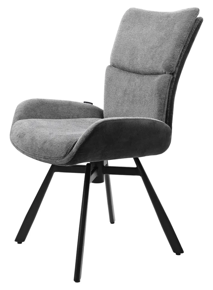 CASAVANTI Esszimmerstuhl VARREL pulverbeschichtet Grau