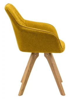 CASAVANTI Esszimmerstuhl 2er Set currygelb/ Eiche