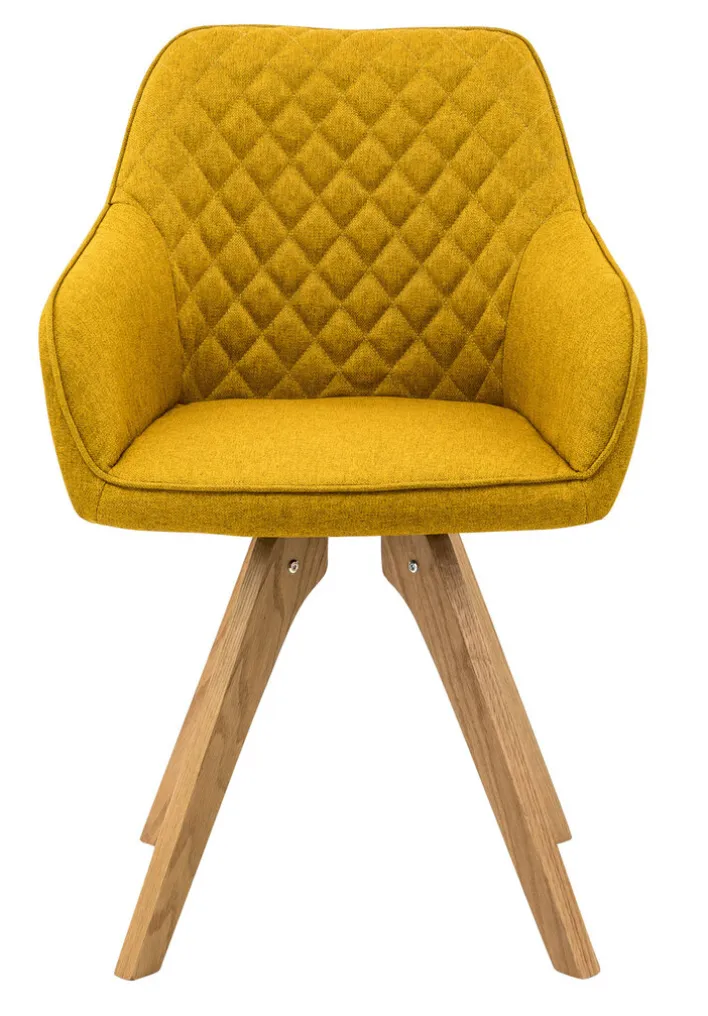 CASAVANTI Esszimmerstuhl 2er Set currygelb/ Eiche