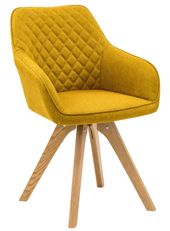 CASAVANTI Esszimmerstuhl 2er Set currygelb/ Eiche