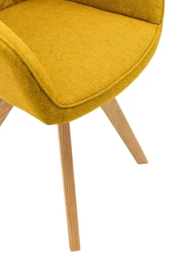 CASAVANTI Esszimmerstuhl 2er Set currygelb/ Eiche