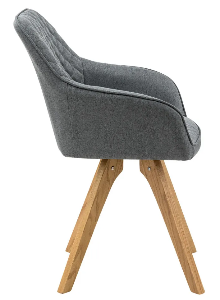 CASAVANTI Esszimmerstuhl 2er Set grau/ Eiche