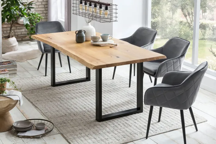 CASAVANTI Esszimmerstuhl 2er Set Mikrofaser taupe