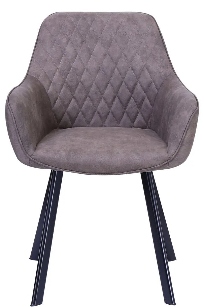 CASAVANTI Esszimmerstuhl 2er Set Mikrofaser taupe