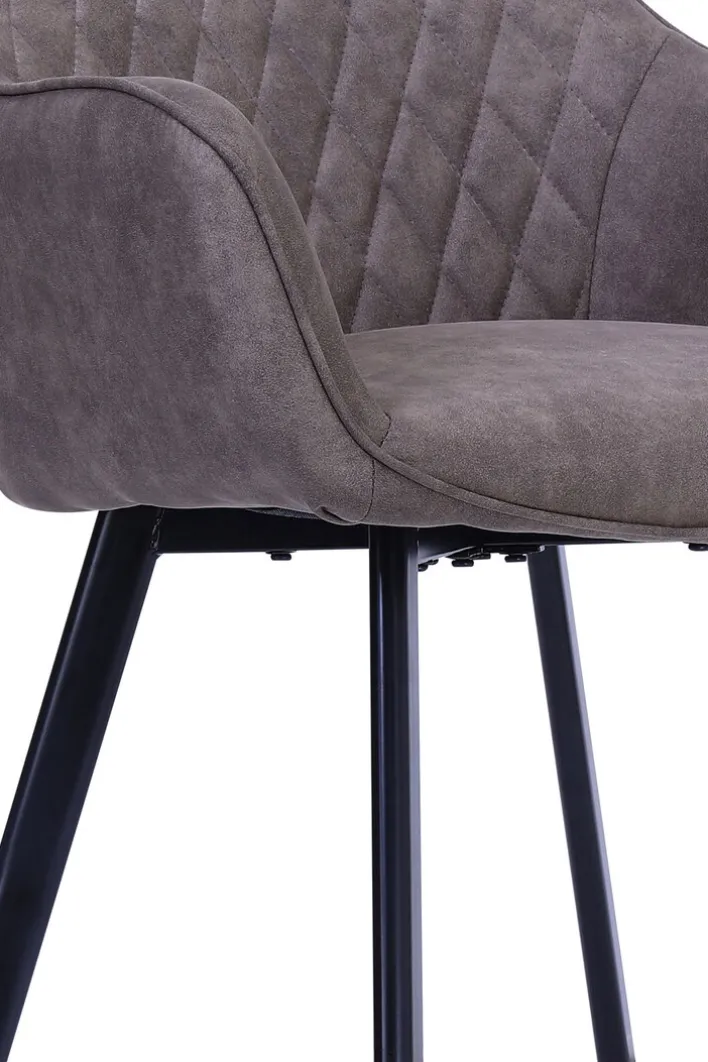 CASAVANTI Esszimmerstuhl 2er Set Mikrofaser taupe