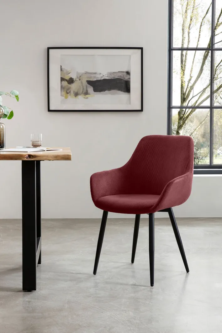 CASAVANTI Esszimmerstuhl 2er Set beere/schwarz