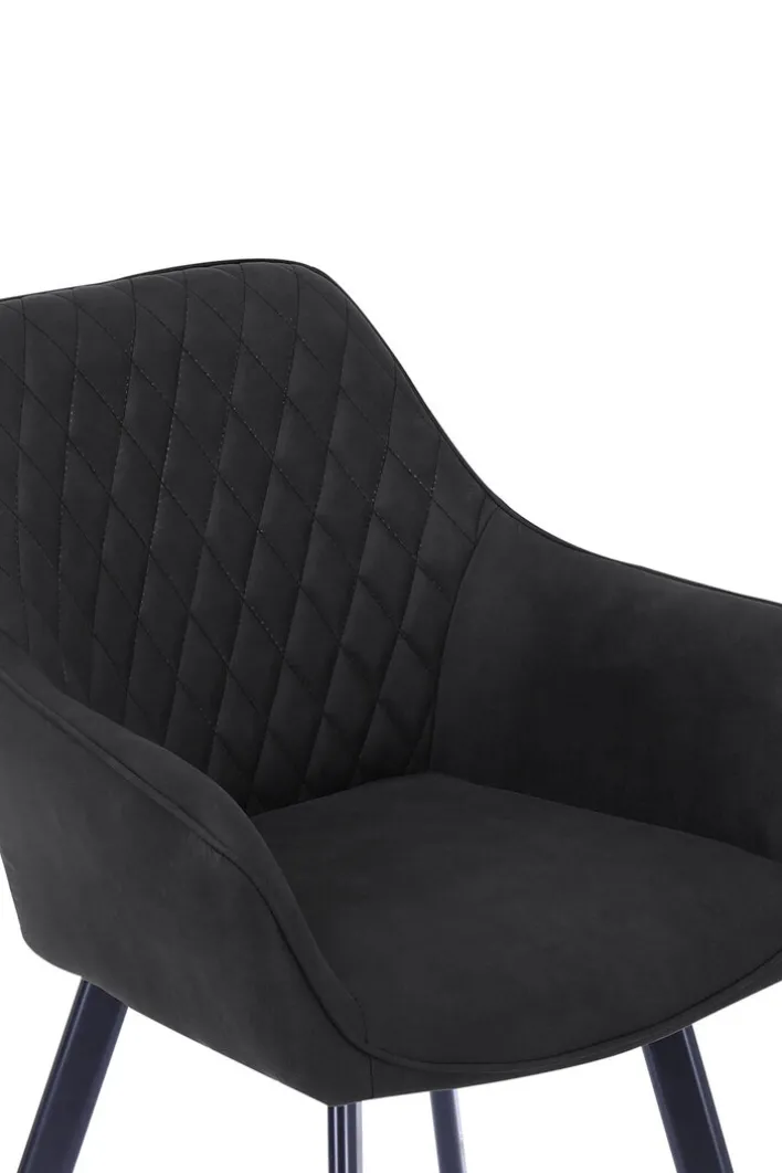 CASAVANTI Esszimmerstuhl 2er Set Mikrofaser anthrazit