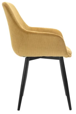 CASAVANTI Esszimmerstuhl 2er Set goldfarbig/schwarz