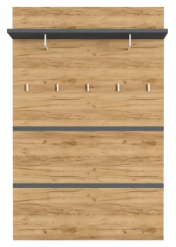 CASAVANTI Garderobenpaneel ALMADA 96 x 147 cm anthrazit /Navara Eiche NB