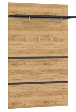 CASAVANTI Garderobenpaneel ALMADA 96 x 147 cm anthrazit /Navara Eiche NB