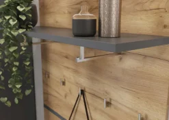 CASAVANTI Garderobenpaneel ALMADA 96 x 147 cm anthrazit /Navara Eiche NB