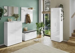 CASAVANTI Garderobenschrank GENOVA 59 x 197 cm weiß