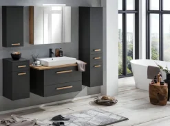 CASAVANTI Hochschrank 32,7 x 160,1 x 35,3 cm Holznachbildung eiche